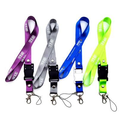 China Hot Selling Nylon Customized Lanyards ID Badge High Quality Nylon Neck U Disc Lanyard With Buckle for sale