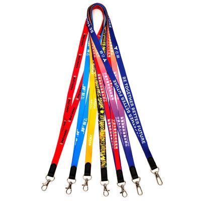 China Main leather edge nylon lanyard, with high end hardware buckle webbing, webbing can accept OEM customized LOGO for sale