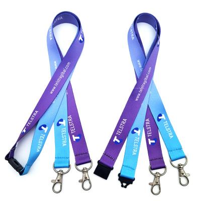 China Main high quality trade show heat transfer lanyard, with custom badge holder, security buckle lanyard for hardware accesso for sale