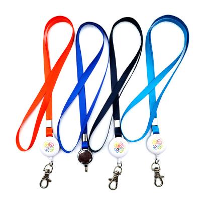 China Nylon/Polyester Woven Polyester Lanyard Easy Pull Buckle Lanyard Retractable Tool for sale