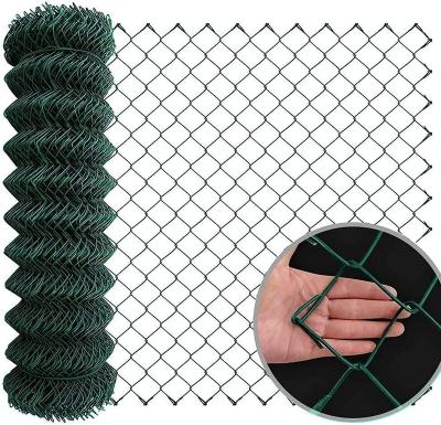 China Easily Assembled 50ft Black 5ft 6ft 8ft PVC Coated Heavy Duty Industry Sport Fence Cyclone Wire Nature Chain Link Fence for sale