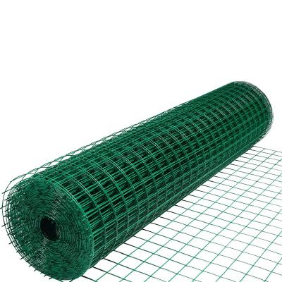 China Protecting Mesh Heavy Duty Green PVC Coated and Galvanized Welded Mesh 1 inch Hole size Fencing Galvanized Steel Welded Mesh for sale