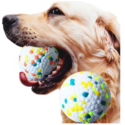 China Hot Sale Customized Color Stocked Indestructible Durable Rubber Exercise E-TPU Chewing Ball Puppy Toys For Dog Exercising Chew Toy Ball for sale