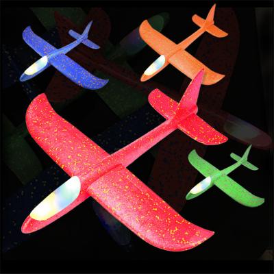 China 48cm Hand Jet Airplane Model Plane Model Toy Factory Excellent Foam Toy Plane Glowing Glider Kids Model Wholesale Models for sale