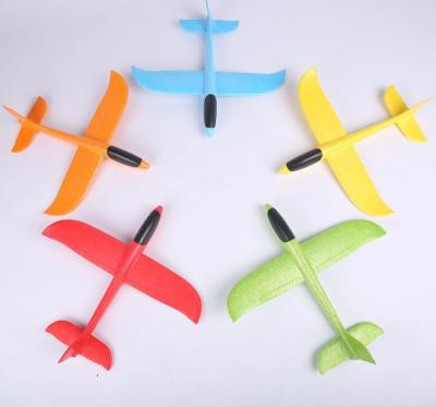 China Flat Toy Airplane Sligshot Gun Toy Durable Foam Glider Manual Throwing Outdoor Sports Toys For Kids Challenging Games Play For Kids for sale