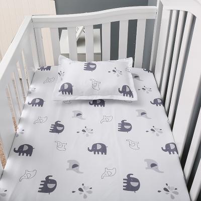 China Nondisposable OEM Baby Kids Crib Crib Fitted Sheets Bedding Set 100% Cotton for sale