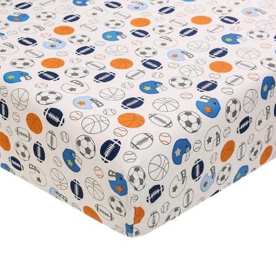 China Crib Sheets Set Anti-pilling Baby Fitted 100% Cotton for sale