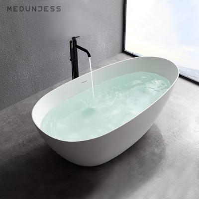 China Custom 1700mm Bathtubs Easy Clean Solid Resin Outdoor Bathtub Freestanding Bathtub Shower Tub Stone for sale