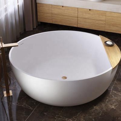 China Free Stone Easy Clean Resin Solid Outdoor Bathtub Soak Tub Tub Closer for sale