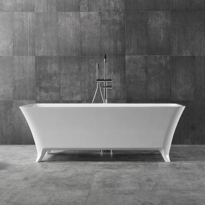 China Easy Clean Wash Basin Colors Resin Stone Rectangular Bathtub Free Various Soak Feet Bathtub Bathtub for sale