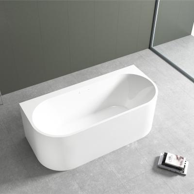 China Easy Clean Stone Tub Freestand Large Tub Shower Resin Bathtub Hot Banheira Pousar for sale