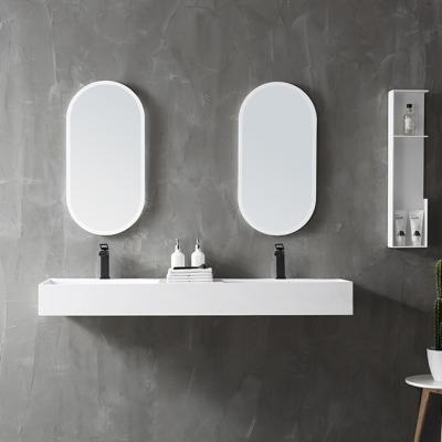 China Wash Basin Easy Clean Double Wall Hung Sinks Resin Hand Wash Sink Bathroom Basin Bathroom Sinks for sale