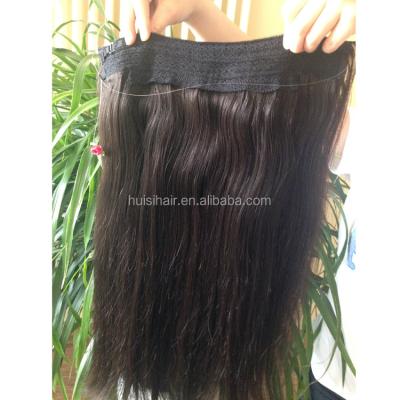 China Directly 2017 new fashion sample order can be available price natural color wholesaler halo human hair extension for sale