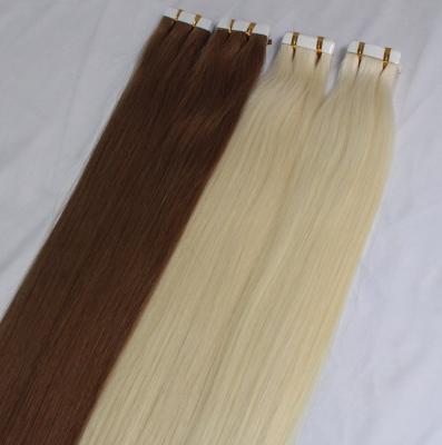 China Durable Human Hair Double Drawn Thick Bottom Russian 100% Remy Tape Hair Extensions 100% Invisible for sale