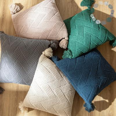 China Fashionable F-N OEKO-TEX Anti-Static Polyester Knitted Pillow Case High Quality Decorative Hot Selling for sale