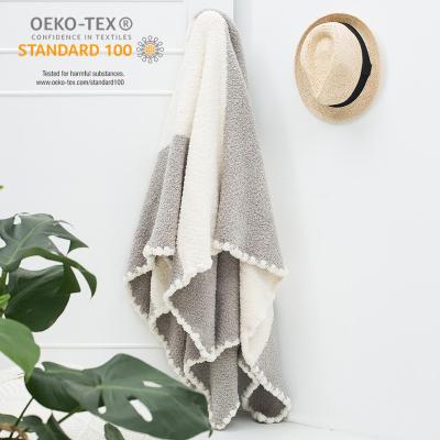 China YIRUIO Wearable Oversized Cozy Chic Plush Throw Cover Pure Soft Touching Chenille Luxury Blanket for sale