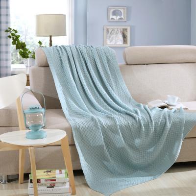 China Custom Size 100% China Acrylic Blanket Knitted Blanket WWT Wearable Jacquard Design For Summer for sale