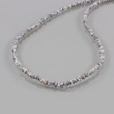 China 1 Strand 925 Diamond Necklace Rough Diamond Necklace Silver Gray CLASSIC Gray Diamond Necklace for sale