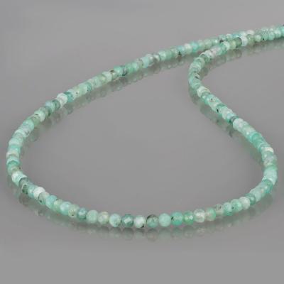 China CLASSIC 1 Strand Necklace Emerald Faceted Beads Necklace Natural Faceted Cut Stone Necklace Green Emerald Gemstone Necklace for sale