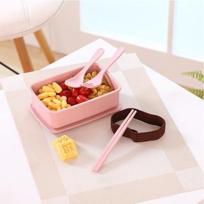 China Type A Freshness Preservation Nature Bamboo Fiber Food Safety BPA Reusable Degradable Eco Friendly Disposable Lunch Bento Container Box for sale