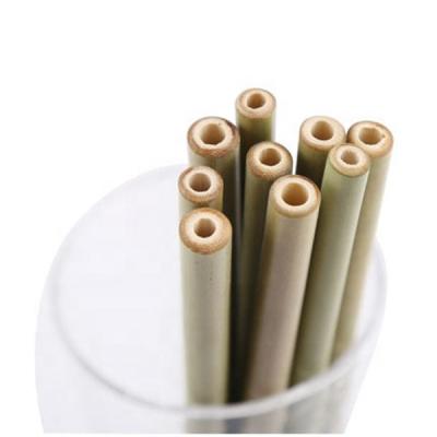 China Factory Directly Scandinavian Slim Eco Friendly Sales Customized Logo Reusable 100% Natural Nature Organic Green Bamboo Straws Set for sale