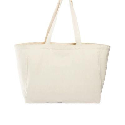 China Nature Resistant Eco-Friendly Reusable Organic Cotton Canvas 6 Pockets 6 Compartments Tote Shopping Bag for sale