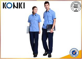 China Comfortable Material Custom Work  Uniform Shirts With Short Sleeve for sale