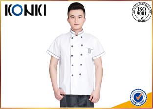 China Kundenspezifische Baumwollchef-Koch-Uniformen mit Stickerei-Logo-Restaurant-Uniform-Hemden zu verkaufen