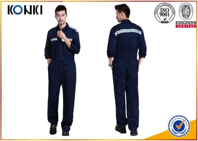 China Navy Safety Custom Work Uniforms Long Sleeve With Reflective Strip for sale