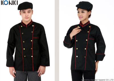 Chine Longue douille de double de Breasted de chef noir professionnel de veste pour les hommes à vendre