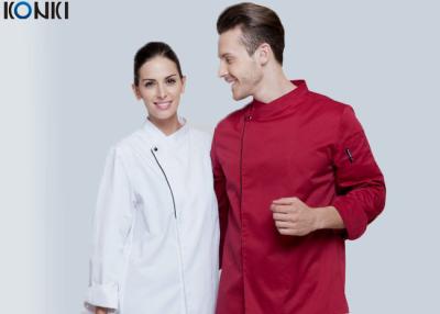 Chine Uniforme occidental de chef d'hôtel de style de longue douille/manteau blanc de chef à vendre