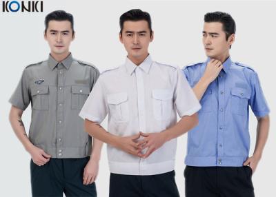 China Camisas uniformes duráveis dos homens da polícia e do agente de segurança com dois bolsos à venda