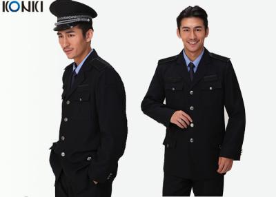 Chine Douille uniforme simple de garde de sécurité de veste de Breasted longue pour les hommes à vendre