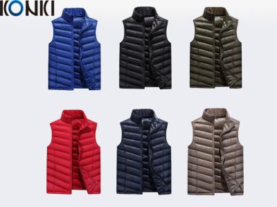 China Winter Orange Down Vest Custom Jackets Winter Vest Polyester / Pad Material for sale