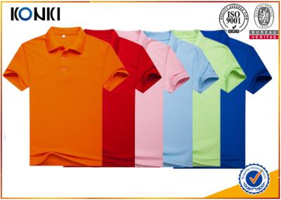 China Men Colorful Custom Polo Shirt With Heat Transfer / Silk Screen Print Logo for sale