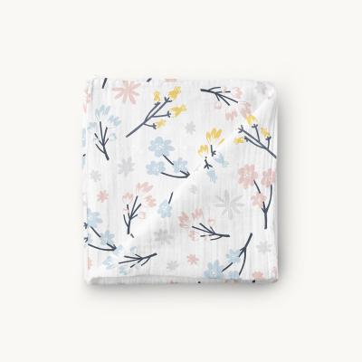 China Anti-Bacteria Customized Pattern Personalized Organic Cotton Wrapping Baby Muslin Blankets for sale