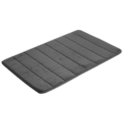 China Hot Selling Thick Soft Absorbent Viable Gray Memory Foam Bath Mat Non-Slip Good Quality for sale