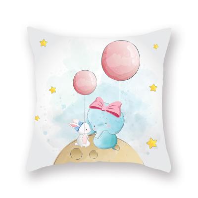 China PORTABLE Cute Cartoon Animal Cotton Tile Cushion Cover Canvas Decorative Pillow Case For Sofa for sale