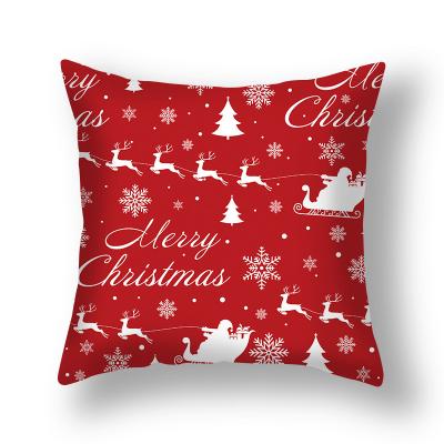 China 2022 new PORTABLE Christmas style elk snowflake number printing pillow case cushion new home furnishings for sale