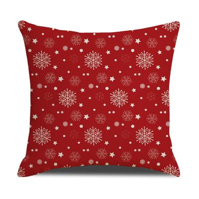 China Merry Christmas Cushion Cover 2022 New Year PORTABLE Home Decor Pillow Case For Snow Forest Throw Pillow Covers Sofa Xmas Elk Rabbit In for sale