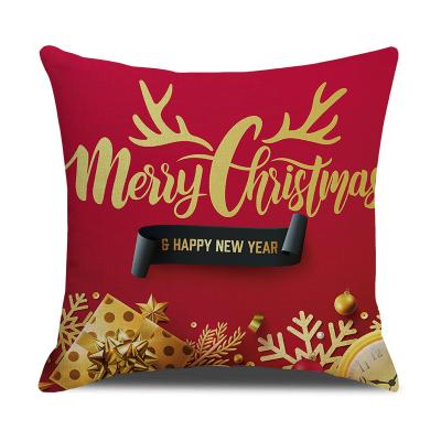 China New Christmas gift PORTABLE elks Digital printing plaid cushion cover factory direct sales for sale