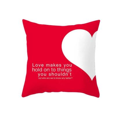 China Bedroom Home Sofa Decor Pillow Valentines Day Gift Pillowcase Cushion Cover PORTABLE Printed Pillow Case for sale