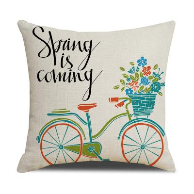 China New homeware Amazon PORTABLE spring factory canvas pillowcase digital printing cushion pillow case for sale