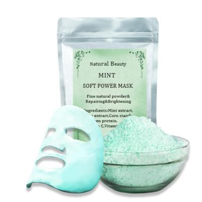 China Natural Peppermint Nourishing Disposable Face Powder Green Clay Mask For Pimples And Acne Treatment Skin Care for sale