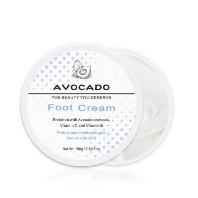 China Private Label Korean Organic Avocado Soft Feet Whitening Peeling Exfoliating Massage Cream For Foot Care for sale