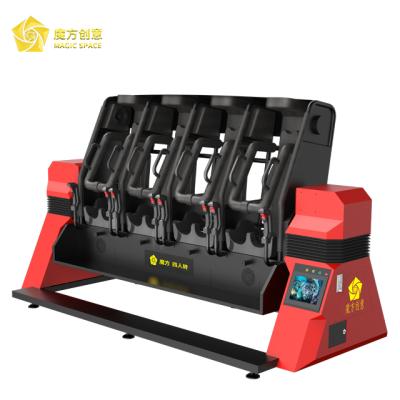 China 2021 New 9D VR Amusement Park Equipment Virtual Reality Machine Game Machines With 4 Seats L1.1*W0.7*H2.56m for sale