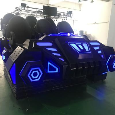 China 6 DOF Motion System 9D Virtual Reality VR Chair 6 Seats 5d.7d.9d Cinema Movies Theater Simulator Price L3.12*W2.39*H1.67m for sale