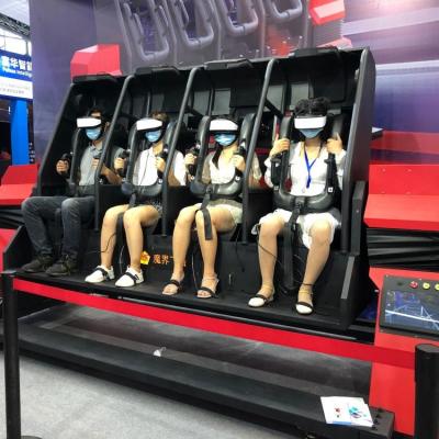 China 100% metal silver 9D VR roller coaster virtual reality winning simulator 360 degree 4 seats 9d electric vr egg cinema for game area for sale