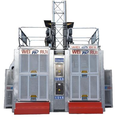 China SC200/200 Hotel Construction Hoist Elevator Passenger and Cargo Elevator SC200/200 Construction Crane for sale