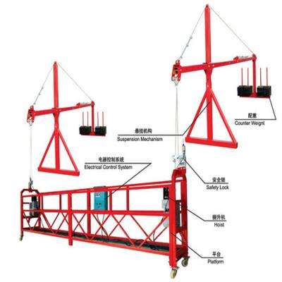 China ZLP800 Chinese Building Cradle Construction Work Cleaning Rope Suspended Platform for sale